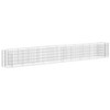 vidaXL Galvanized Iron Arched Gabion Basket, Decorative and Sound-Insulating Garden Barrier with Durable Construction and Wide Application, Silver - 2 of 4