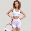 Anna-Kaci Active Women's Scalloped Edge Sports Bra Top with Wide Straps and Soft Stretch Fabric - 2 of 4