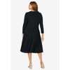 Jessica London Women's Plus Size Long Sleeve Stretch Ponte Dress - 3 of 4