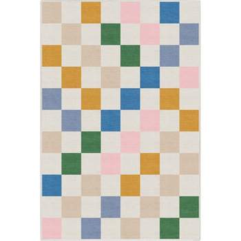 Well Woven Apollo Flatwoven Modern Squares Kids Area Rug
