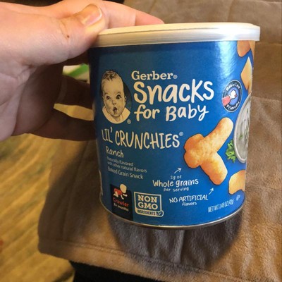Gerber Lil' Crunchies Ranch Baked Corn Baby Snacks - 1.48oz : Target