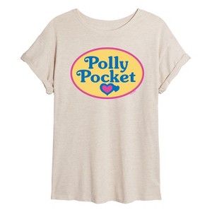 Women's - Polly Pocket - Polly Pocket Color Logo Oversized Graphic T-Shirt - 1 of 4