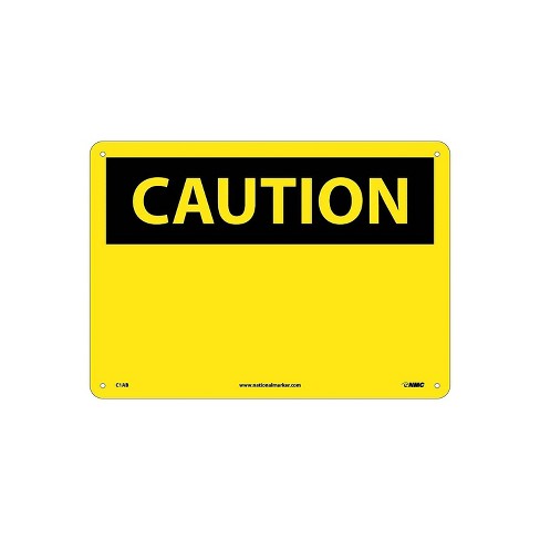 National Marker (header Only) 10x14 .040 Aluminum Caution Sign C1ab ...