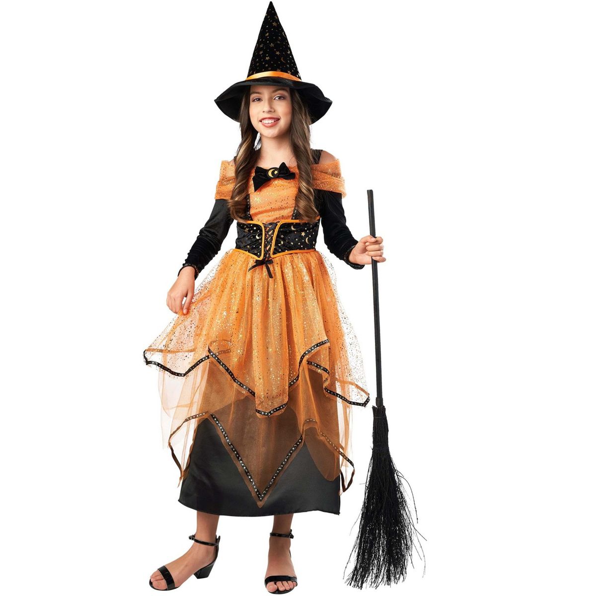 HalloweenCostumes.com Midnight Pumpkin Patch Kid's Witch Costume