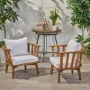 VYNXARIA Set of 2 Outdoor Acacia Wood Club Chairs - Stylish Deep Seating for Any Space - 3 of 4