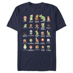 Men's Nintendo Super Mario Bros Character Guide T-Shirt - 1 of 4