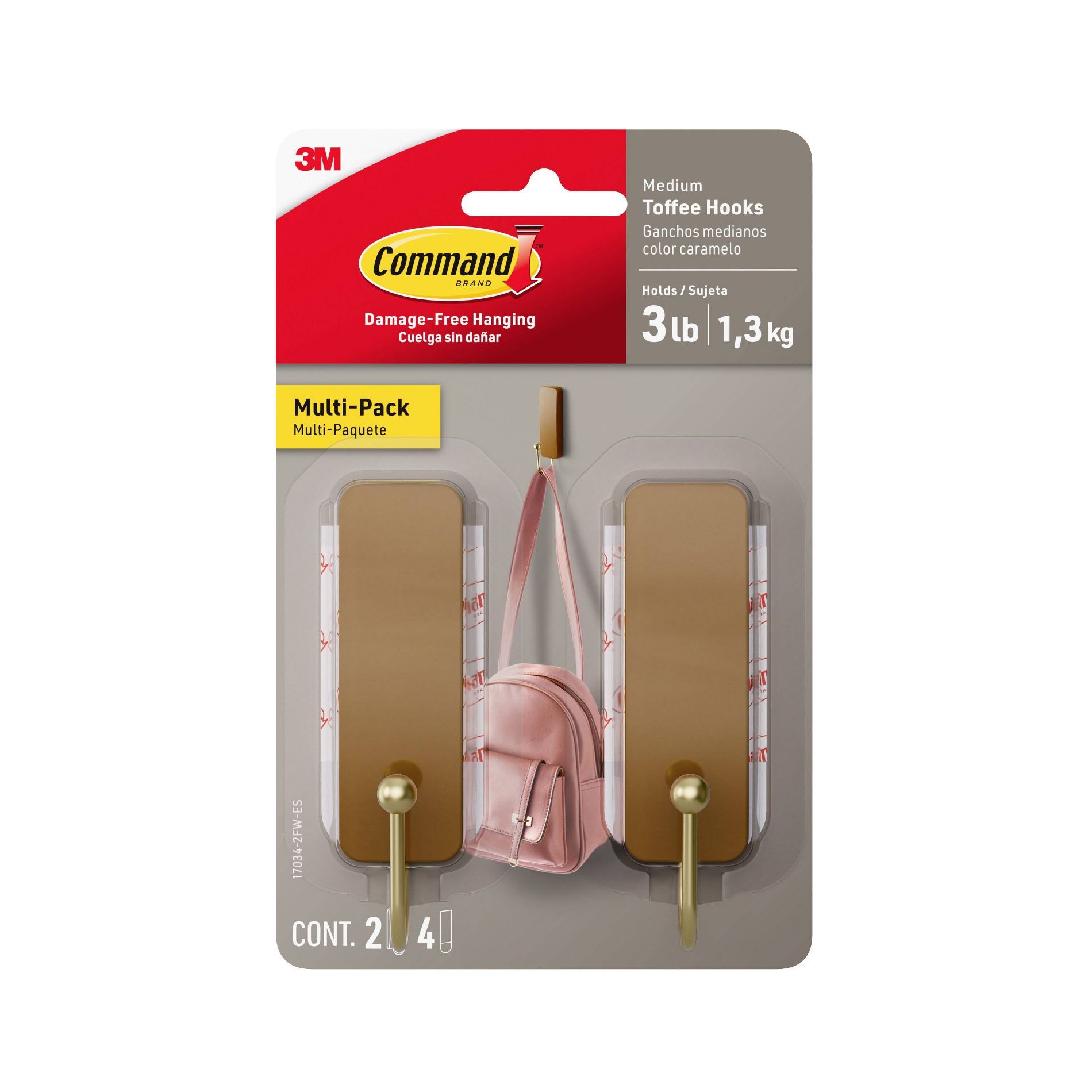 Command Damage-Free Medium 2 Hooks and 4 Strips