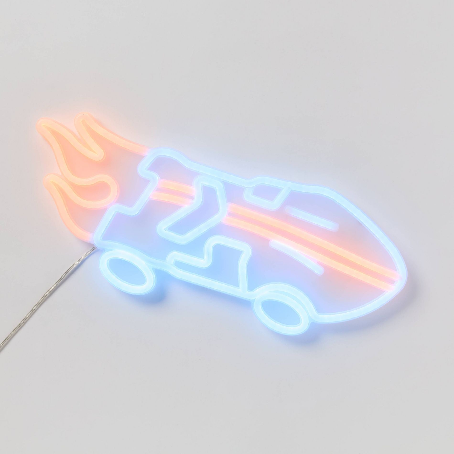 Hot Wheels Retro Neon Flaming Car Kids' Wall Light - Hot Wheels by Pillowfort™