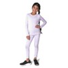 EVERYDAY KIDS Girls Thermal Underwear Set – Long Johns Base Layer for Cold Weather – Microfleece & Moisture-Wicking, Purple - 2 of 4
