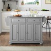 HomeStock  Alexandria Stainless Steel Top Rolling Kitchen Island Storage Cart, Microwave Stand, Gray - 4 of 4