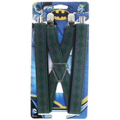 Toynk DC Comics The Joker Diamond Grey & Green Suspenders