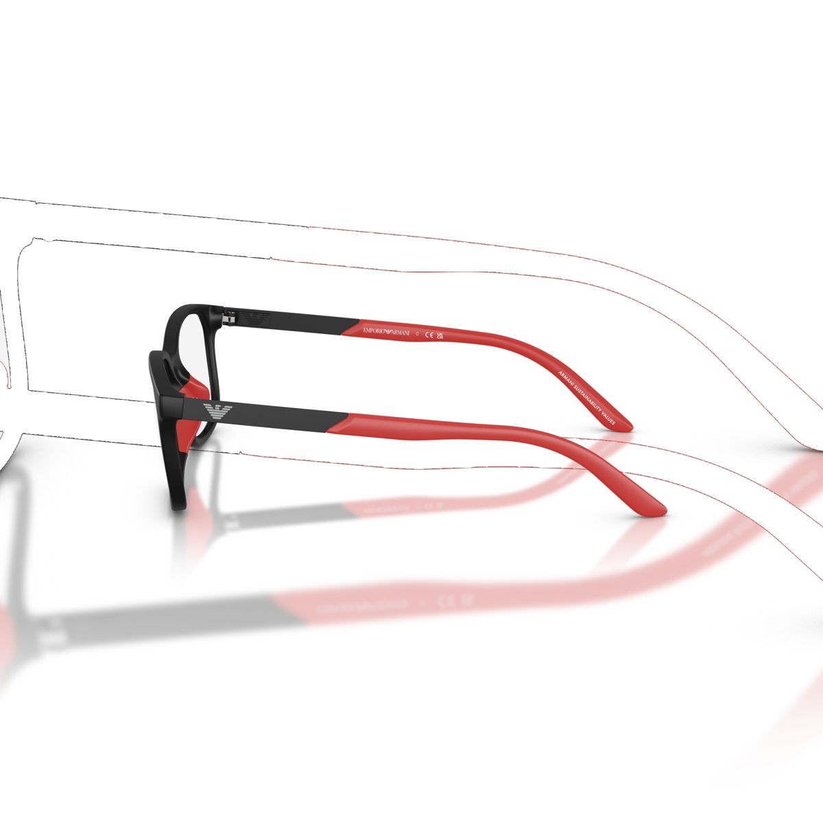 Emporio Armani EK3008U 49mm Child Pillow Eyeglasses Demo Lens Lens - thumbnail 3