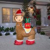 Gemmy Christmas Airblown Inflatable Mixed Media Luxe Alpaca, 7 ft Tall, Multi - 2 of 3