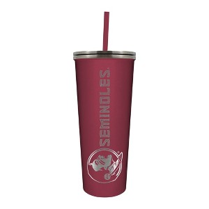 NCAA Florida State Seminoles 24oz Skinny Tumbler with Straw - 1 of 4