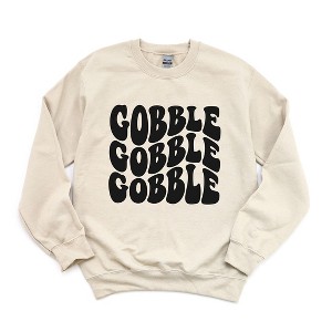 Simply Sage Market Women's Graphic Sweatshirt Gobble Wavy - 1 of 4