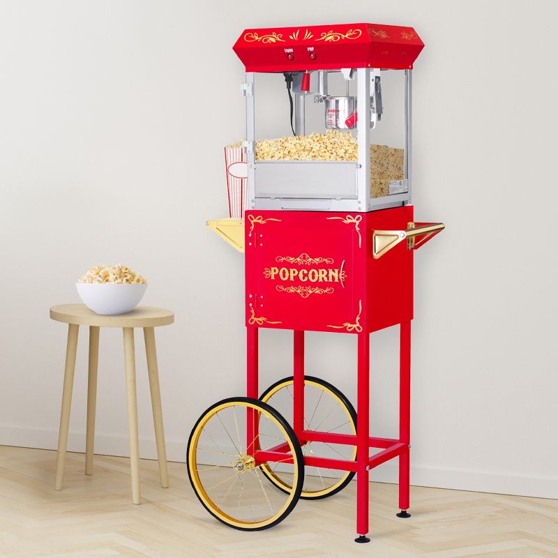 Great Northern Popcorn 6 oz. Foundation Popcorn Machine with Cart - Red, 2 of 9