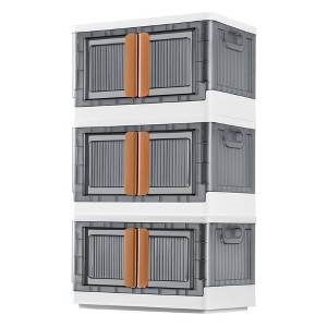 LACOO Collapsible Storage Bins with Lids, Double Trunk Organizer - 1 of 4