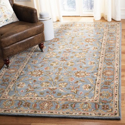 Heritage Blue Hand-Tufted Wool 9' x 12' Area Rug