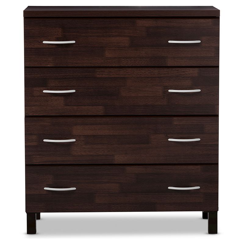 Mayson Modern and Contemporary Wood 4 Drawer Storage Chest Oak Brown Finish - Baxton Studio, 3 of 8