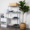 Mind Reader Adjustable Storage Rack, 4-Tier Industrial Shelving Unit for Basement, Garage, Restaurant, Warehouse, Retail, and Office Supplies, Supports 200 lbs. Per Shelf, Steel, Silver - 2 of 4