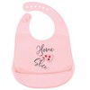 Hudson Baby Infant Girl Silicone Bibs 2pk, Home Slice, One Size - 2 of 3