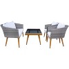 Malsor 4Pc Living Set - Indoor/Outdoor - PAT7529 - Safavieh - 3 of 4