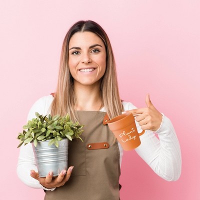 Terracotta Plant Lady Ceramic Mug, 13oz