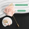 Unique Bargains Wedding Golden Leaf Rose Flower Lapel Pins for Men Suits 18 Pcs - 2 of 4