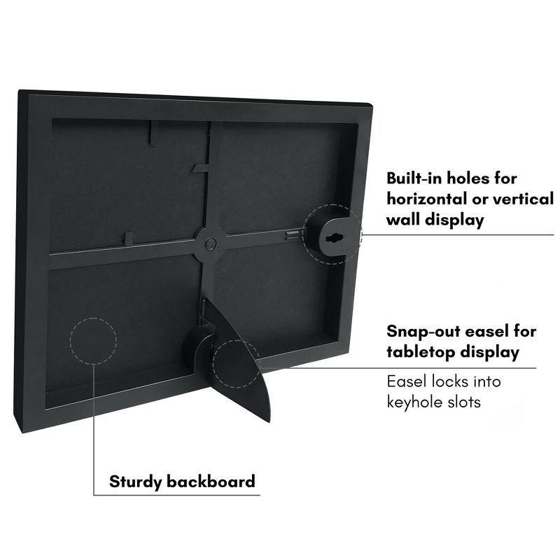 Americanflat Front Loading Picture Frame Set - Perfect for Photos and Wall Decor - Black, 5 of 8