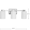 Progress Lighting Estrada 3-Light Vanity Light, Polished Chrome, Opal Glass - Timeless hexagonal motif for modern interiors. - 2 of 4