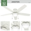 Hunter Fans 52" Anisten Lighted Ceiling Fan Fresh White Finish with Integrated LED Light Kit - 3 of 4
