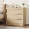 3 Drawer Dresser for Bedroom, Natural Nightstand 3 Chest of Drawers with Large Storage, Small Bedside Table for Living Room, Nursery, Entryway - 2 of 4