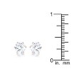 Slickblue 3.4ct CZ Rhodium Stainless Steel Stud Earrings for Women, Rose Gold/Silver, Prong Set, Contemporary Jewelry - 3 of 3