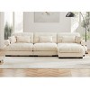 5 Pieces Sofa With Ottoman, 4 Seater Sectional Sofas Large With Waist Pillow And Throw Pillows, Large L Shape Sofa For Living Room-Cuddlewood - 3 of 4
