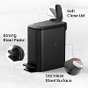 Small Bathroom Trash Can with Lid Soft Close, Step Pedal, 6 Liter / 1.6 Gallon Stainless Steel Garbage Can with Removable Inner Bucket - 4 of 4