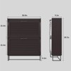 Shoe Storage Cabinet with 2 Flip Louvered Doors, Narrow Shoe Rack Cabinet - 2 of 4