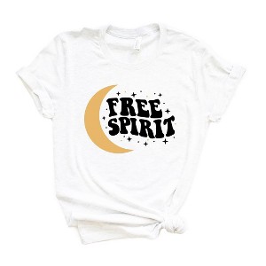 Simply Sage Market Women's Free Spirit Moon Short Sleeve Graphic Tee - 1 of 4
