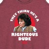 Women's - Ferris Bueller's Day Off - Righteous Dude Graphic Racerback Tank - 2 of 4