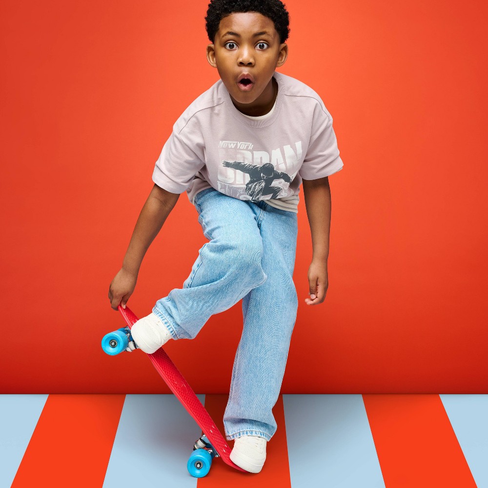 Boys' Baggy Fit Jeans - Cat & Jack™ Light Wash 6