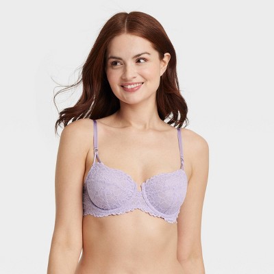 Women's Lace Unlined Balconette Bra - Auden™