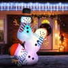 Outsunny 8.2' Christmas Inflatables Three Stacked Snowmen with LED Lights for Lawn Garden Party - 3 of 4
