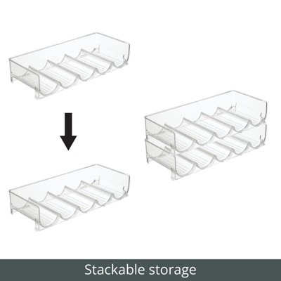 Clear Plastic Stackable Water Bottle and Wine Rack Organizer