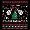 Juniors Womens Lost Gods This Guy Loves Christmas Sweater Print T-Shirt - 2 of 4
