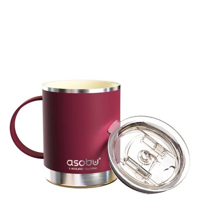 asobu Whiskey Glass with Insulated Stainless Steel Sleeve, 10.5 ounces  (White)