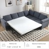 VYNXARIA Sleeper Sofa, 2 in 1 Pull Out Couch Bed,6 seater sofa bed,L Shaped Sleeper Sectional Sofa Couch,Riveted sofa,Gray - 4 of 4