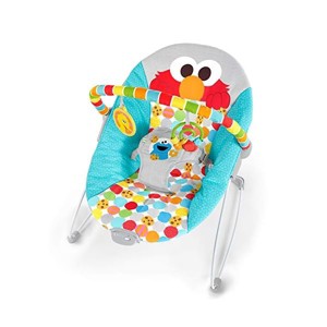oversart Bright Starts Sesame Street Baby Bouncer, Soothing Vibrations, Removable Toy Bar with Elmo, Cookie Monster & Big Bird - 1 of 1