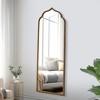 Spassway Arched Metal Accent Wall Mirror Gold Wall Decor for Living Room Bedroom Entryway - 4 of 4