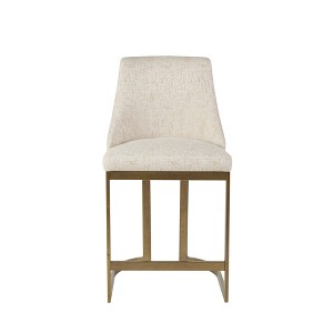 Ridstar Counter Stool with Metal Base For Dining Room & Counter-Cream - 1 of 4