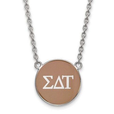 Black Bow Jewelry Sterling Silver Sigma Delta Tau Greek Life Necklace 18 Inch