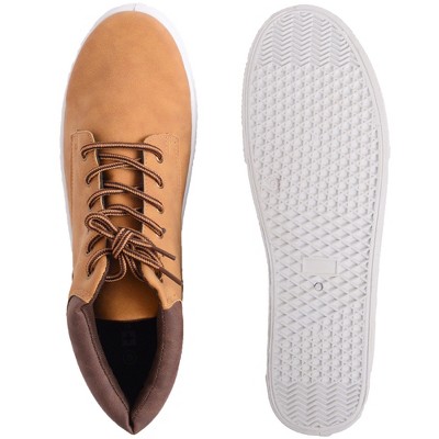 Мужские Alpine Swiss Keith Mens High Top Fashion Sneakers Lace up Casual Boots Tan 10 M US — фото 4
